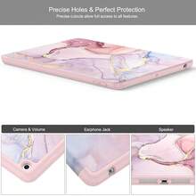 Case For IPad 9th Generation 2021/8th Gen 2020/7th Gen 2019 With Pencil Holder - Premium Shockproof Case With Soft TPU Back Cover & Auto Sleep/Wake For IPad 10.2 Inch, Dreamy Marble,P-DreamyMarble - P-夢幻大理石 - View 4
