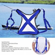 VGEBY Arnés de Espalda de Hombro de Pesca, Ajustable, Ultraligero, Cinturón, Soporte para Caña, Chaleco, Equipo de Aparejos - 1 - Ver 6