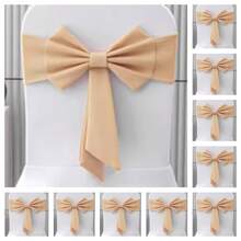 1/10pcs Thickened Air Layer Bowknot Chair Back Decorative Bands, Durable & Washable, Suitable For Outdoor Restaurant, Wedding Party, Holiday, Hotel, Conference, Banquet, Wedding Supplies, Home Decor. Great For Wedding Party, Baby Shower, Birthday Party, Halloween/Thanksgiving/Christmas Party, Graduation Ceremony, School Opening Ceremony, Interactive Party Atmosphere Supplies - Multicolor - View 16