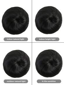 4inch Drawstring Updo Hair Buns Black Brown Blonde Grey Red Straight Chignon Clip On Hair Extension Synthetic Fake Ballet Bun For Women Heat-Resistant Bun Hair Daily Use - Multicolor - View 6