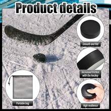 Liliful - Discos deportivos de espuma para hockey sobre hielo, color negro, 3 pulgadas, para practicar y entrenamiento clásico, con bolsa de malla para uso en interiores, suministros de hockey ligeros(6) - Multicolor - Ver 4