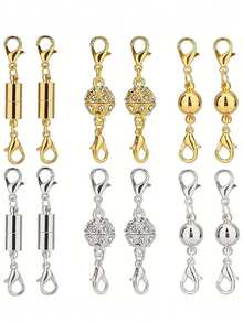 磁性项链扣，带龙虾扣，珠宝扣转换器，适用于女士和女孩手链项链扣，DIY项链延长链扣，项链、手链、珠宝制作配件