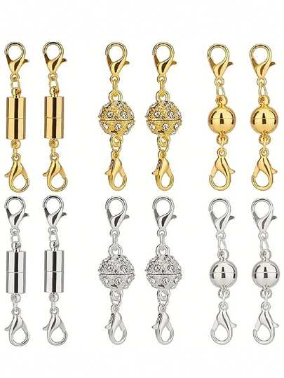 磁性项链扣，带龙虾扣，珠宝扣转换器，适用于女士和女孩手链项链扣，DIY项链延长链扣，项链、手链、珠宝制作配件