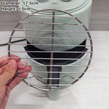 不锈钢加厚圆形方形烹饪架，适用于烹饪、冷却、蒸煮、烘焙，适用于空气炸锅、压力锅 - 銀色 - 查看 15