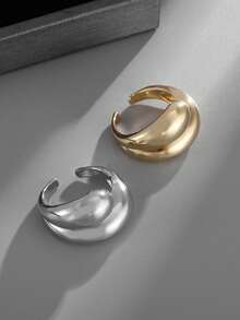 1枚可调节哥特式戒指，饰有埃及神祇图案，纯色波西米亚朋克风个性戒指，男女皆宜的铜质护身符饰品，独特礼物 - 埃及眾神開口戒指 - 查看 10