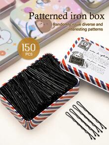 Bộ 150 kẹp tóc đen 2.2 inch kèm hộp đựng dễ thương, kẹp tóc cao cấp dành cho nữ, phù hợp với mọi loại tóc, kẹp càng cua, kẹp tóc cài, phụ kiện tóc, phụ kiện tóc cho nữ, ghim cài tóc. - màu đen - Xem 11