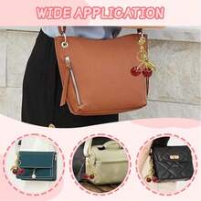 Cute Cherry Keychain, Ladies' Leather Bag Ornament, Shiny Wallet Ornament, Can Be Hung On Wallets Or Car Keys, A Choice For Valentine's Day Gifts - Multicolor - View 7