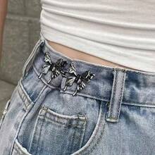 1/2/3/4 Pairs Butterfly Waist Clips, With Detachable Snap Buttons And Seamless Waist Buttons, For Waist Shaping Jeans Tightener