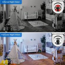 4PCS 5MP Light Bulb Security Camera -2.4GHz WiFi 3K Security Cameras Wireless Outdoor Motion Detection And Alarm,Two-Way Talk,Color Night Vision,Human Detection, Bulb Camera - White - View 4