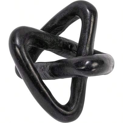 Creative Co-Op - Nudo Decorativo Moderno de mármol Color Negro
