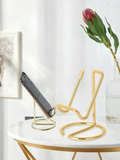 手机支架懒人桌面金属支架两用创意名片夹，桌面手机支架，铁合金金属手机支架，适用于客厅、卧室、书桌、书房等。