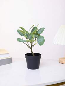 1 Piece Artificial Green Plant Potted Decoration, Suitable For All Seasons, Indoor And Outdoor Home, Garden, Courtyard, Party Atmosphere Decoration, Suitable For Living Room, Windowsill, Fireplace And Other Green Decoration. - Green - View 10