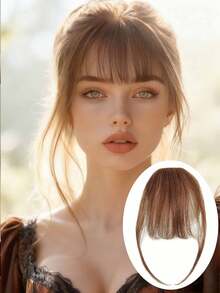 Blended Hair Air Bangs Clip-In Hair Extension Front Fringes Hair Pieces Air Bangs Fiber Hair Accessories Invisible Natural