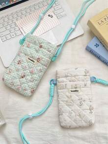 1个可爱卡通图案手机收纳包,手机钱包,斜挎包,女士轻便多功能收纳包,可装手机、耳机、充电器、口红、护手霜、防晒霜、零钱、首饰、卫生巾、硬币、小物件等,可作小型化妆包、唇油收纳包、卫生棉条收纳袋、打包袋等,女士旅行必备、邮轮必备、购物必备,生日礼物、新年礼物 - 彩色 - 查看 5