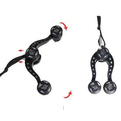 One Black Fishing Line Reel, Portable Fishing Tool, Lure Leader Knotter, Ice Fishing/Salt Fishing Line Tier, Suitable For Freshwater/Saltwater Anglers To Quickly Tie Knots, Mini Size, Simple Operation, Durable Fishing Leader Knotter, Essential Equipment For Fishing Enthusiasts, Fishing Accessory Tool, Multi-Functional Fishing Line Reel Knotter, Fishing Line Tier.