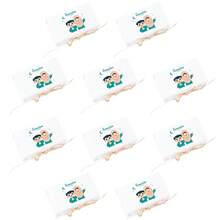 10 piezas Cajas de regalo rectangulares para empaquetar galletas y dulces con patrones infantiles, cajas de regalo para Eid decoradas con cintas para fiestas musulmanas - ladrillos cuadrados - Ver 13