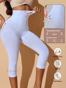 高腰舒适提拉塑形紧身裤，中长七分裤，女士塑身裤