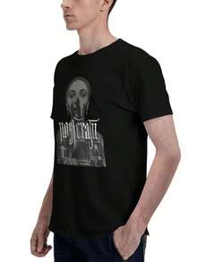 Nosferatu Horror Movie T-Shirt - Casual Black Relaxed Fit T-Shirt With Cute Reptile Design, All-Season Comfort And Hand Wash Care, Everyday Wear T-Shirt, Fun Graphic Tee - 黑色 - 查看 5