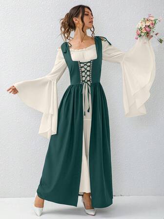 High Quality Women's Adult Corset, Renaissance Period Vintage Princess Dress, Halloween Costume Cosplay