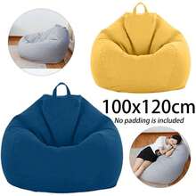 Large Sofas Cover Without Filler Bean Bag Chair Couch Lazy Sofa Adult Child Tatami Fluffy Breathable Chair Cover No Padding Is Included - Multicolor - View 4