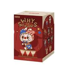 1个Pop Mart Labubu“Why So Serious”万圣节马戏团毛绒钥匙扣盲盒 - 彩色 - 查看 9
