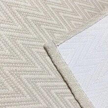 Large Non-Slip Living Room Rug 2.50 X 3.00m 100% Cotton Handmade Minimalist - Màu be - Xem 9
