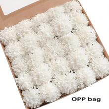 50支泡沫绣球花婚礼大丽花菊花假玫瑰带茎DIY婚礼装饰手花 - 彩色 - 查看 13