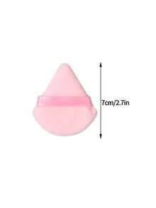 2 piezas Borla de terciopelo triangular Herramienta de maquillaje cosmético para el rostro y los ojos Esponja reutilizable lavable Mini accesorio de borla de polvo - Multicolor - Ver 12