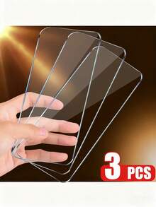 3 Packs Glass Screen Protector Phone Case Compatible With Apple 17 17 Pro 17 Pro Max 17 Air 16/16e/12 11 13 14 15 Pro Max XS XR X 12Mini 13Mini 8 7 Plus 13Pro Apple Front Cover
