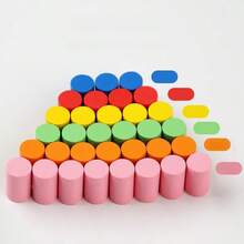 Baby Wooden Puzzle For Early Education; Number, Letter, Color Recognition; Peg Board With Animals; Children's Enlightenment Toy For Assembling; Hand-Grping Board To Train Concentration; Christmas Gift. - Multicolor - View 8