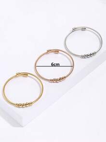 3入組珠子裝飾開口手鐲 - 彩色 - 查看 6