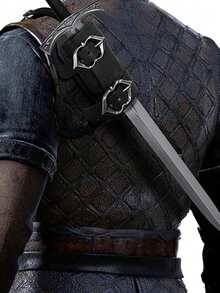 Acessórios de Figurino de Guerreiro Renascentista, Bainha de Couro Ajustável de Fantasia Europeia Medieval e Americana - Multicolorido - Visão 3