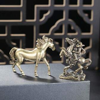 马摆件 十二生肖马 金属摆件 桌面装饰 手工礼品