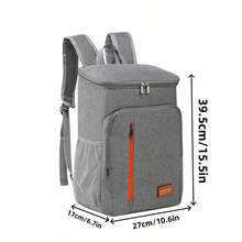 1个黑色/蓝色/灰色40*27厘米野餐背包保温冷藏包，户外加厚保温背包，防漏户外保温袋，蛋糕冷藏午餐盒，大容量午餐包，适合作为毕业礼物、单身派对礼物、伴娘礼物、父亲节礼物、万圣节装饰、万圣节礼物、伴娘邀请礼物、婚礼宾客回礼 - 彩色 - 查看 14