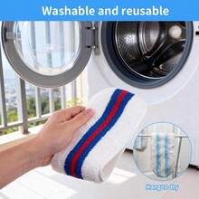 6 Pack Mop Replacement Pads Compatible With O Cedar H2pro Flat Mop System, Microfiber Mop Pads Replacements For O Cedar H2pro,Washable And Reusable H2pro Mop Refills For Hard Floor Deep Cleaning - 白色 - 查看 5