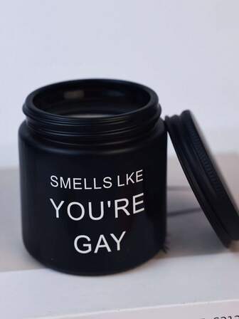 1个大罐蜡烛，情人节礼物，送给男同性恋者的礼物创意，送给男友、兄弟、丈夫的趣味礼物，有趣可爱独特必备周年纪念生日礼物，家居装饰。蜡烛饰品，装饰品，蜡烛。