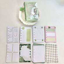 Un set de tarjetas Wow Tarjeta Wow A7 con trébol de cuatro hojas que contiene 40 piezas, organizador de pegatinas sueltas extraíbles con forma de cebolla dorada, libro de bolsillo portátil y lindo - Multicolor - Ver 3