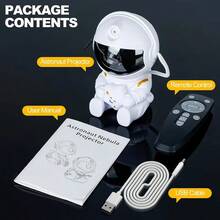 Star Projector Galaxy Night Light Astronaut Space Projector Starry Sky Nebula Ceiling LED Light For Bedroom, Home Decoration, Suitable For Children's Gifts - 星星 - 查看 10