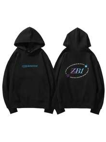 KPOP ZB1 ZEROBASEONES Ablum Oversized Women_Men Hoodie Sweatshirt ZHANG HAO SUNG HANS BIN RICKY MATTHEW HANYUJIN K-POP Clothes (1) - 黑色 - 查看 1