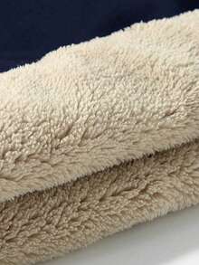 Men's Casual Thermal Lined Warm Crew Neck Sweatshirt, Autumn/Winter - Blue - View 6