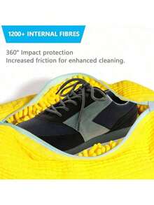 Durable Reusable Shoe Washing Bag Soft Fleece Zipper Closure Protects Sneakers Casual Shoes Sandals All Types Yellow Blue Plush - 1 chiếc, nhiều màu sắc - Xem 5