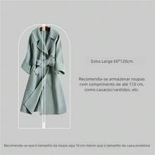 5-Piece Clothing Organizer Set: Translucent With Protective Lid, Ideal For Coats, Suits, And Bags - trắng - Xem 8