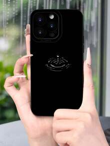 Lujo Ligero, Estilo y Belleza Gota de agua Drop3Gota de agua  Funda de Teléfono de Textura Mate Negra, Compatible con 17PROMAX, 17PRO, 17Air, 17, 16PROMAX, 16PRO, 15PROMAX, 15PRO y Todos lo - Negro - Ver 4