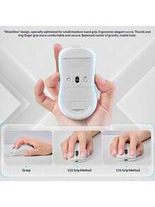 Chuột chơi game Lenovo Legion M6X SE, chân chuột PTFE mềm mại, điều chỉnh 8000 DPI, thiết kế đối xứng tiện dụng, kết nối ba chế độ, phù hợp để chơi game và sử dụng văn phòng, chuột không dây, màu đen. - màu đen - Xem 7