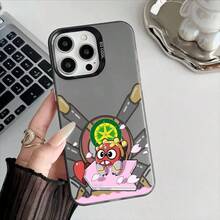 Funda de teléfono de anime B-Robo K-Kabutack para 17 16 15 14 13 12 11 Pro Max con botón de metal independiente y galvanoplastia móvil - z2 - Ver 11