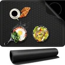 Large Rectangular Silicone Stove Mat, Non-Slip Drainage Mat Heat Resistant Insulation Pad, Kitchen Tabletop Placemat - Multicolor - View 2