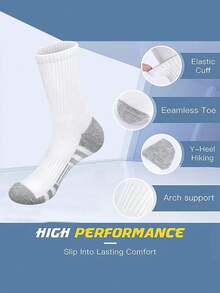 20/10/5/3/1 pares Calcetines de tripulación de unicolor talla grande para hombres, versátiles calcetines de tripulación deportivos y casuales resistentes al olor y transpirables, calcetines de tripulación suaves y elásticos cómodos unisex, calcetines de tripulación neutros simples y cómodos, calcetines de tripulación de moda para hombres y mujeres - Multicolor - Ver 7