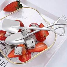 1 Set Stainless Steel Fruit Spoon & Scooper, Creative Watermelon Carving Tool, Elegant Dragonfruit Cutlery, Durable & Easy To Clean Kitchenware, Enhancing Summer Party Dessert Experience