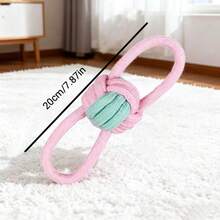 新款棉绳宠物玩具，现货供应：狗狗咀嚼绳套装、耐咬棉绳球、坚不可摧的狗狗玩具。 - 彩色 - 查看 9