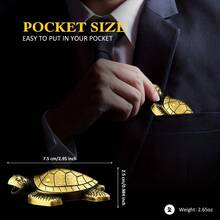 Torch Lighter, Creative Desktop Golden Turtle Butane Lighter, Super Cool Portable Gas Lighter(No Butane), Adjustable Soft Flame Lighter, Refillable Butane Lighter, Gifts For Men Women Friends, Holiday Gifts, Without Battery - Bronze Color - View 4